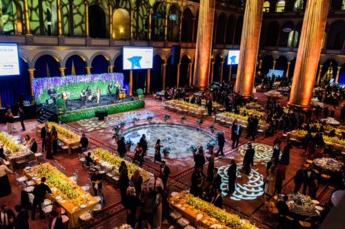 The National Building Museum decorated for the Prevent Cancer Foundation gala