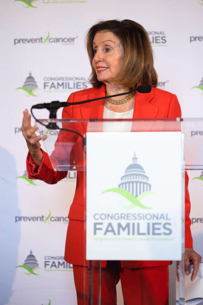 Speaker Emerita Nancy Pelosi speaks at the 2024 Luncheon