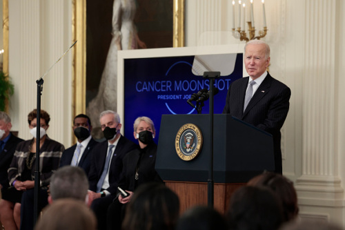 Joe Biden making a Cancer Moonshot speech