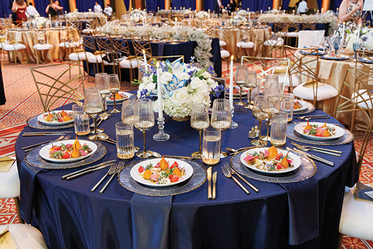 The evening’s décor was designed by celebrations expert and Foundation board member David Tutera and took inspiration from U.S. institutions and communities making progress possible through innovation.