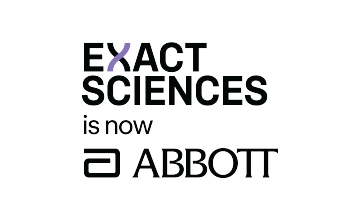 Logo for Exact Sciences that read Exact Sciences is now Abbott