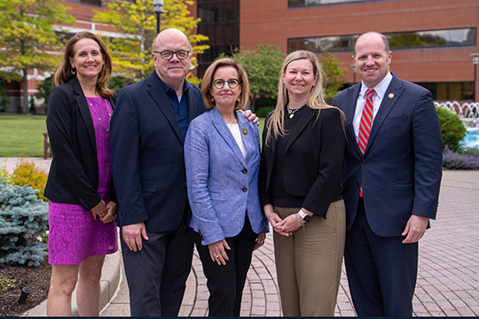 L to R: Erica Childs Warner, Managing Director of Research, Education and Outreach at the Prevent Cancer Foundation; Rep. Jim McGovern (Mass.); Lisa McGovern, Executive Director, Congressional Families Program; Katie Kennedy and Rep. Tim Kennedy (N.Y.)
