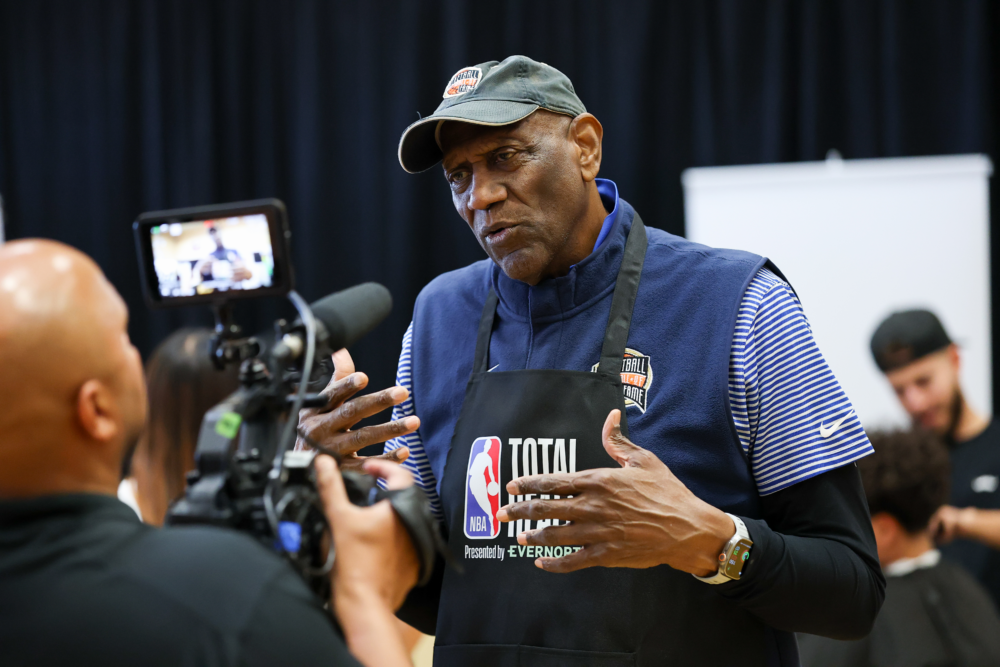 Spencer Haywood at during the NBA Total Health Fair presented by Evernorth Health Services on December 14, 2025 at the Bill & Lillie Heinrich YMCA in Las Vegas, Nevada. Photo by David L. Nemec
